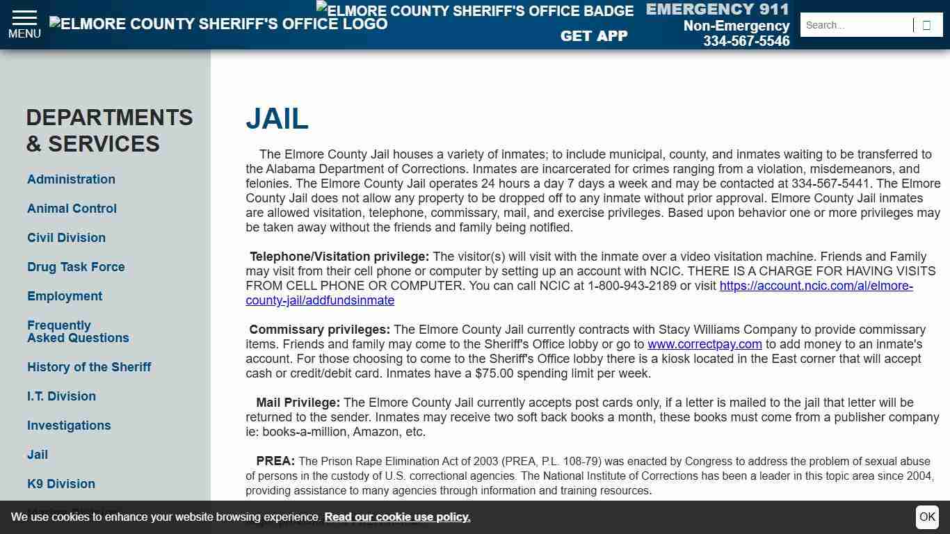 Jail Elmore County AL Sheriff's Office